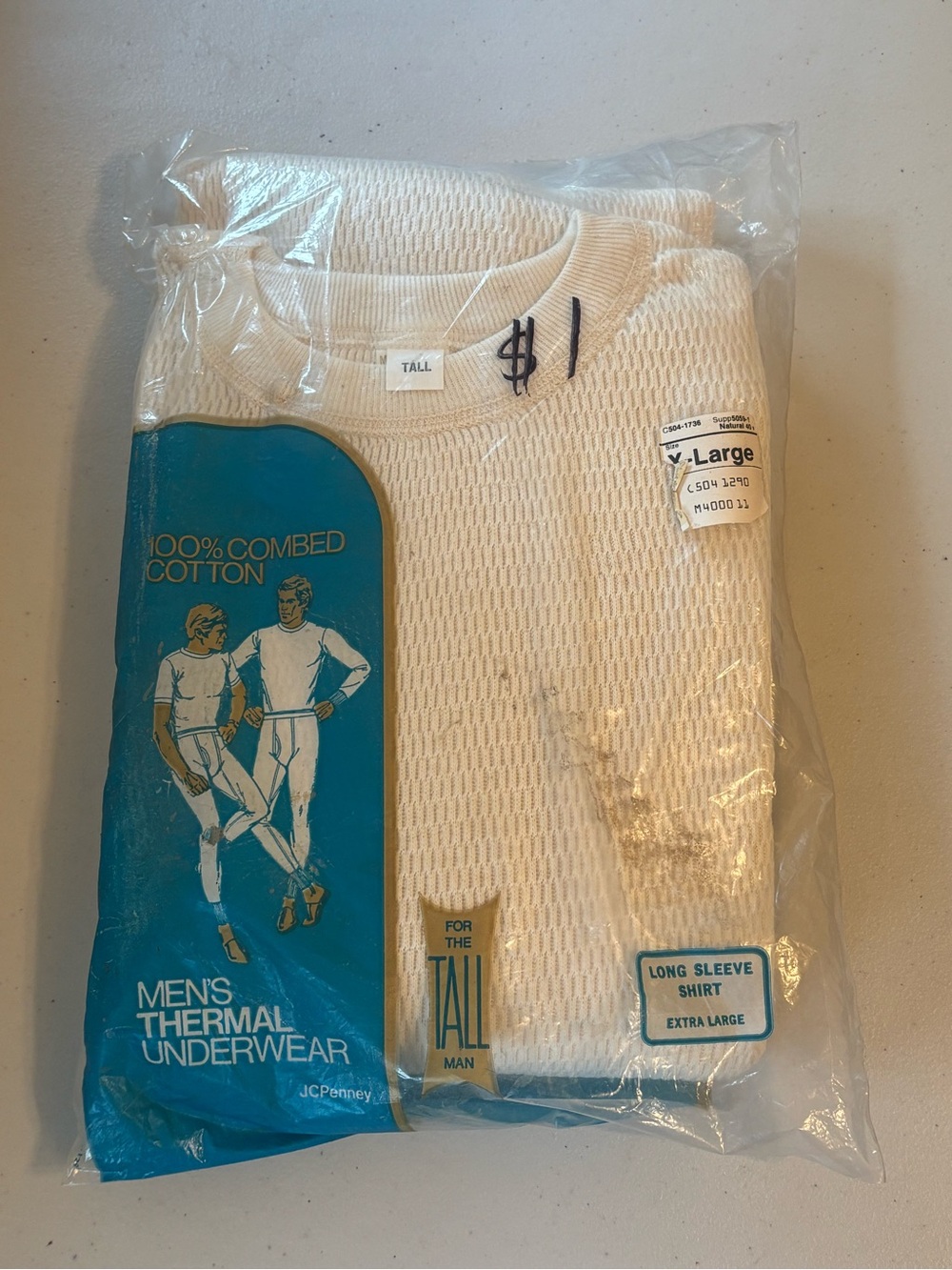 jcpenney White Men’s Thermal Long Sleeve Undershirt
